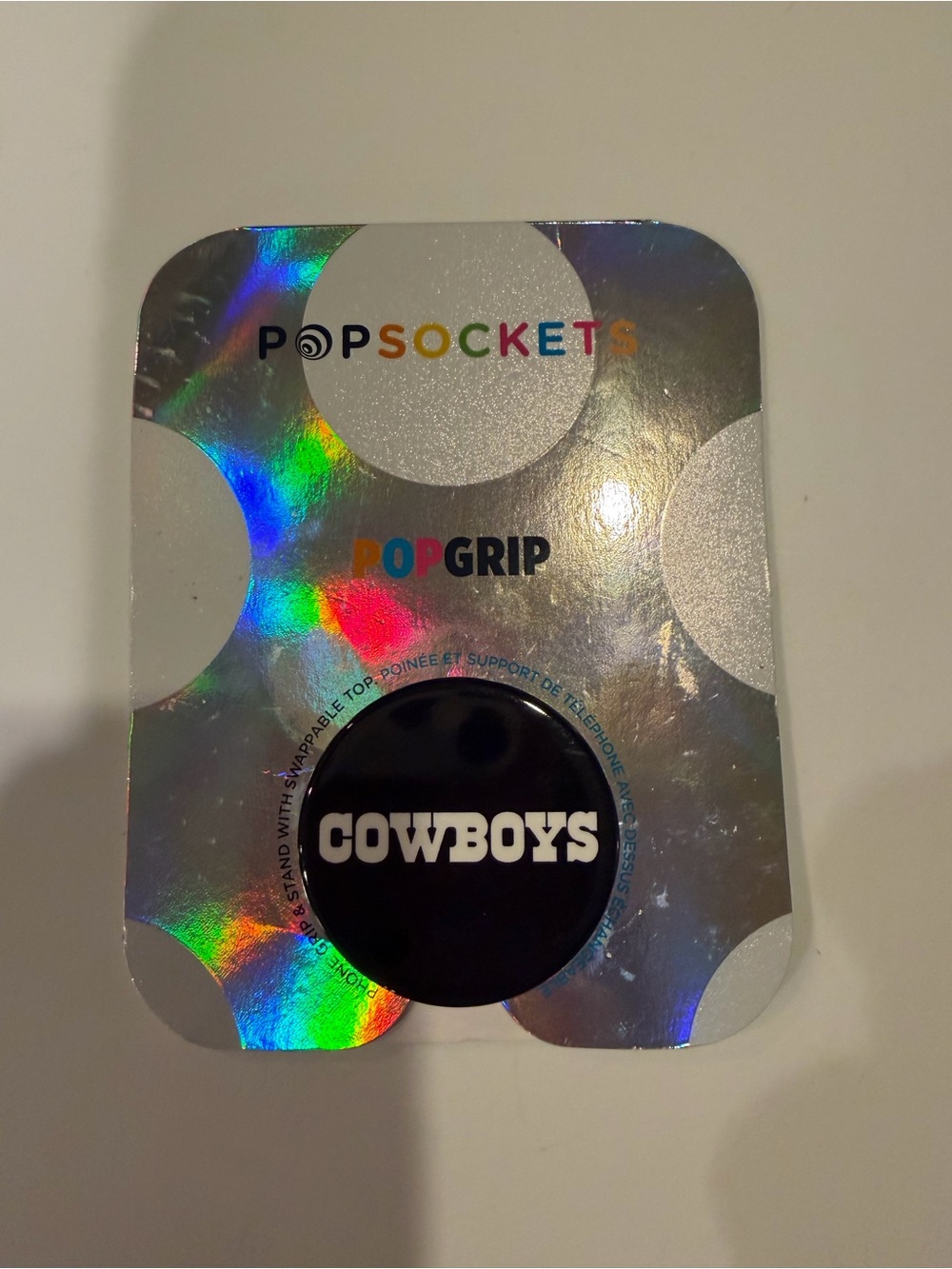 NWT PopSockets PopGrip Cowboys Phone Grip & Stand Swappable Top